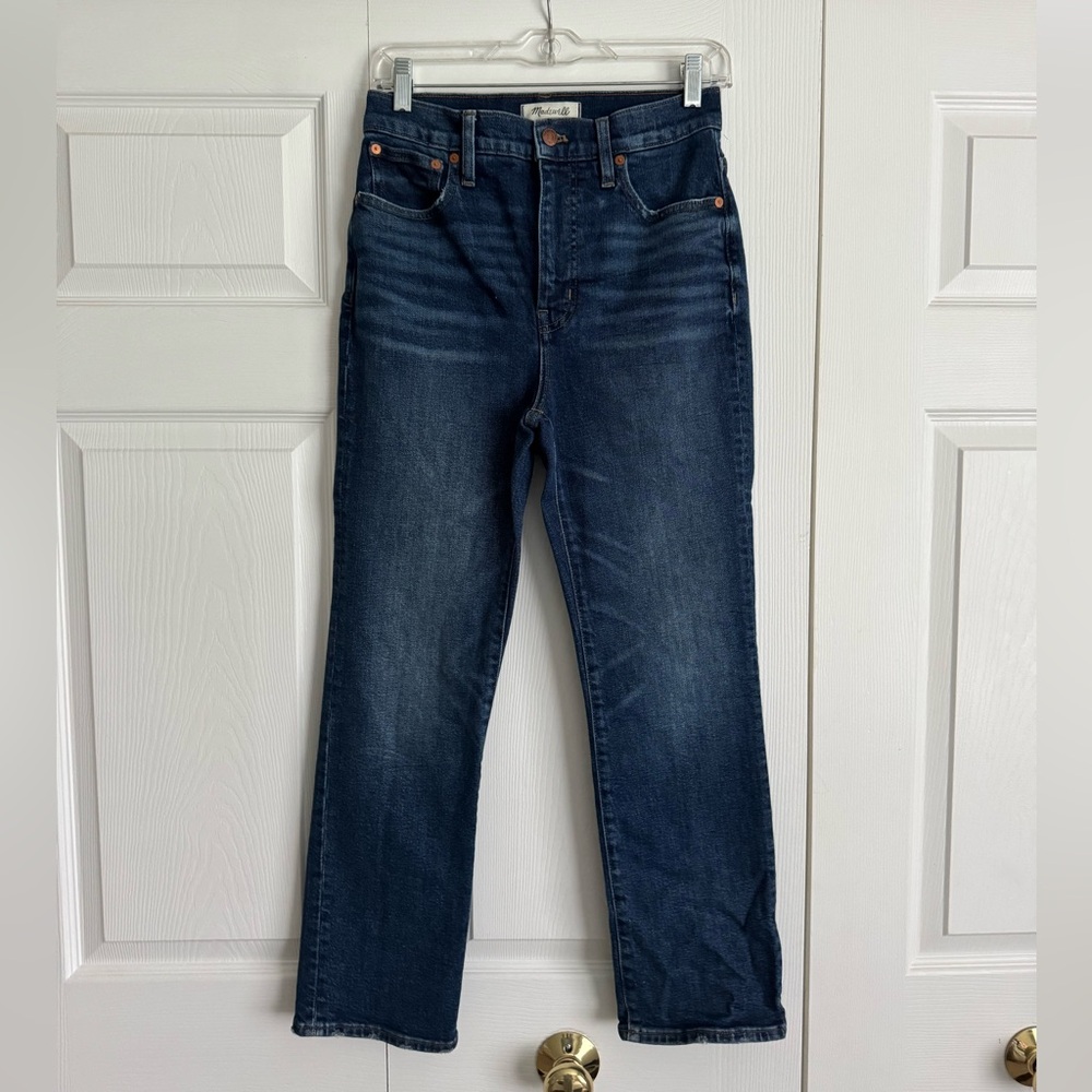 Madewell Women's Straight Leg Jeans - Dark Blue